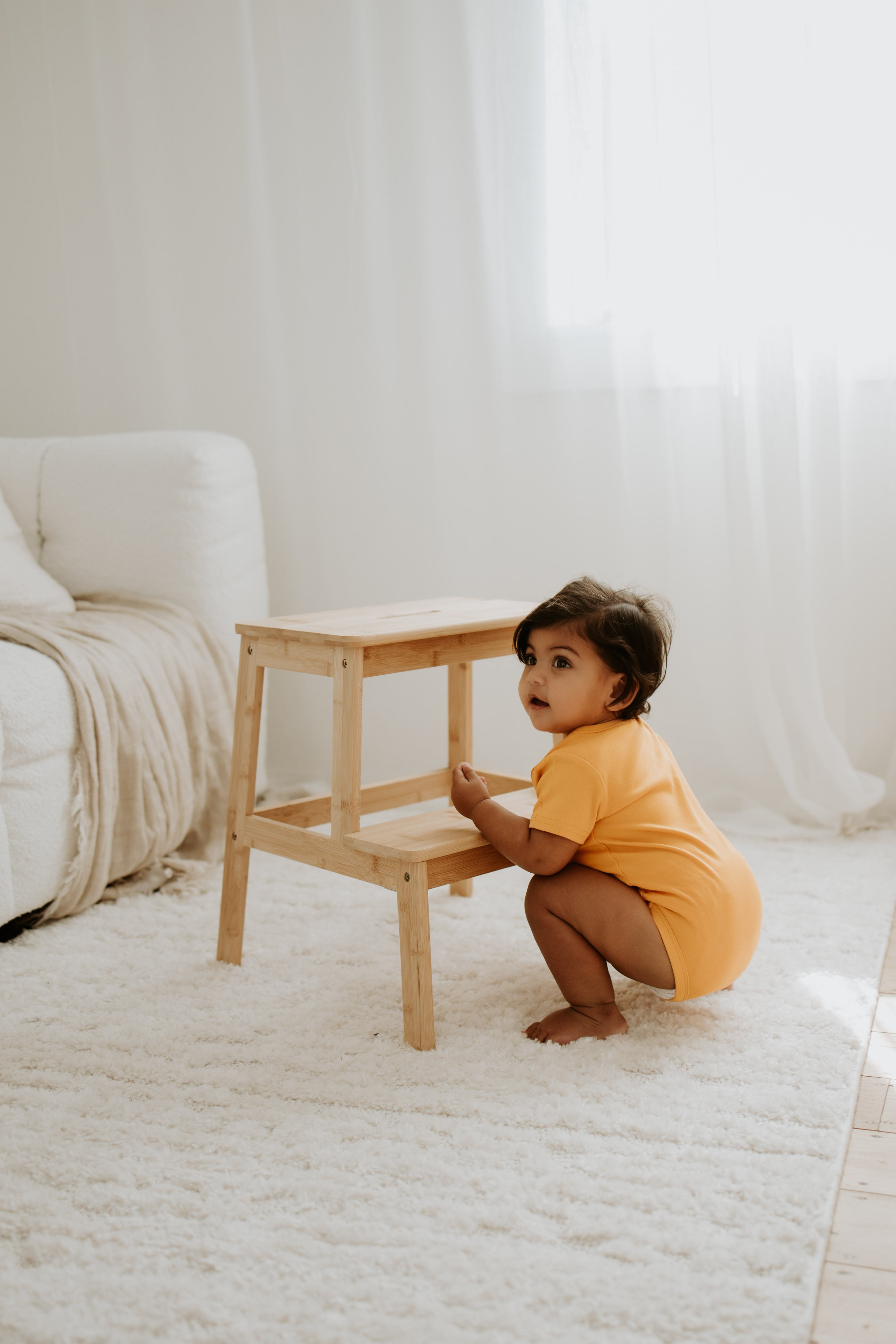 Short Sleeve Onesie - Mango